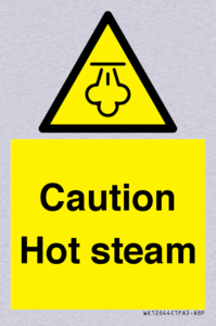 Caution Hot steam